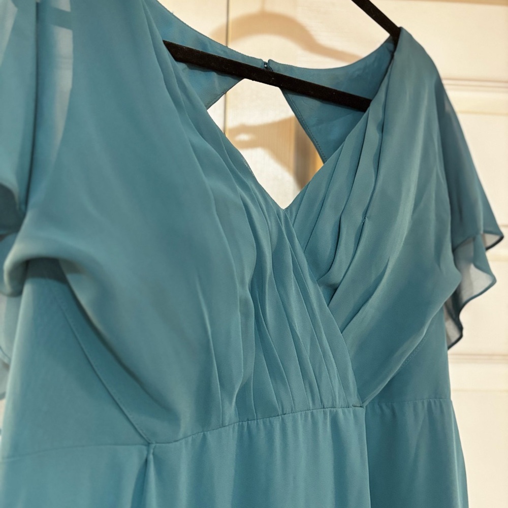 Azazie Deep Teal woman’s Maxi Dress - Picture 4 of 10